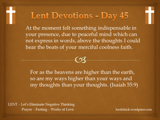 Lent Devotion Day 45